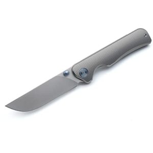 miguron knives pagos ii folding knife 3.25" m390 blade titanium handle pocket knife mgr-607tgyii