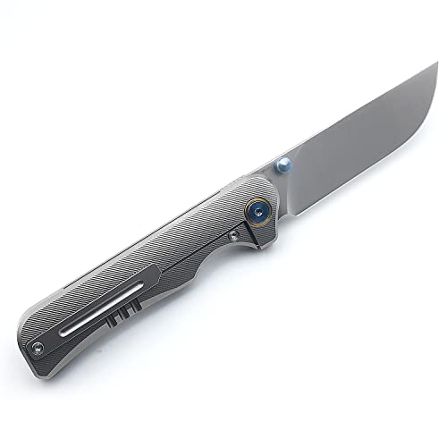 Miguron Knives Pagos II Folding Knife 3.25" M390 Blade Titanium Handle Pocket Knife MGR-607TGYII