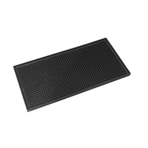 syolos premium single bar mat 12 x 6 inches - versatile and durable bar mats for countertop, coffee bar mat, glass drying mat - non toxic bar spill mat