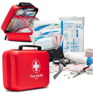 first aid kit 230 piece, waterproof, all purpose use outdoor, indoor, car, hiking, office, kitchen,