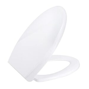 Ginsey Home+Solutions Nightlight Elongated Plastic Toilet Seat, White (00367)