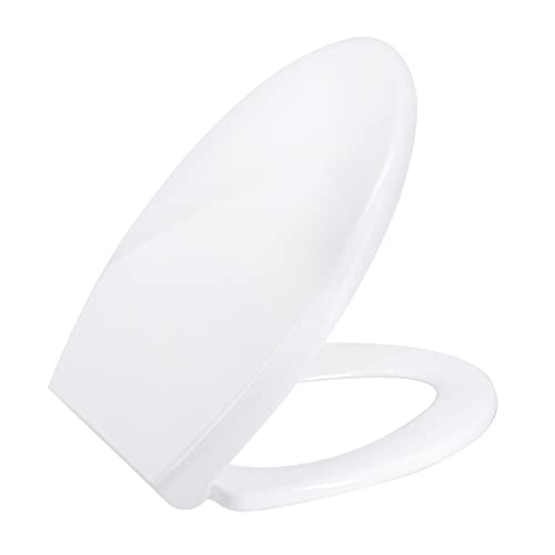 Ginsey Home+Solutions Nightlight Elongated Plastic Toilet Seat, White (00367)