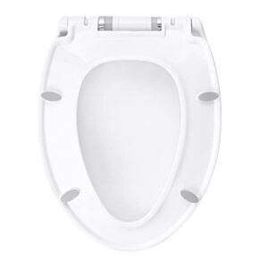 Ginsey Home+Solutions Nightlight Elongated Plastic Toilet Seat, White (00367)