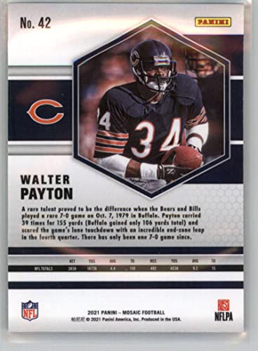 2021 Panini Mosaic #42 Walter Payton Chicago Bears NFL Football Trading Card