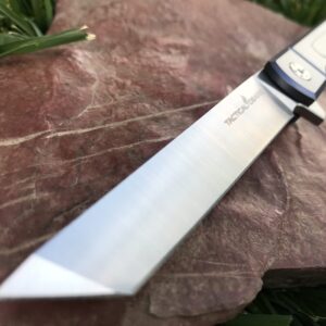 TACTICAL GEARZ Pocket Folding Knife w/Titanium Handle for EDC! D2 Steel Tanto Blade! (Tatsu Standard Blue)