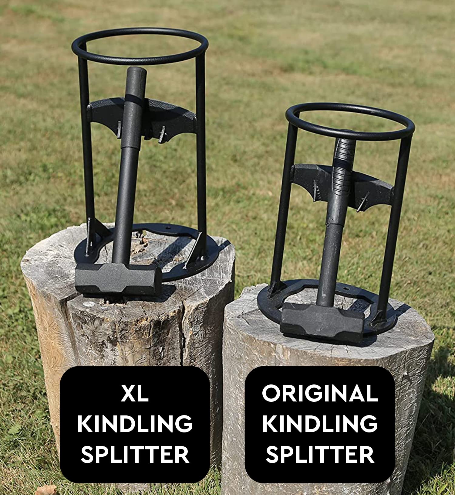 Blue Home XL Kindling Splitter — with 5.5 Lbs Sledge Hammer — Easy Portability — Manual Log Splitter (XL Kindling Splitter)