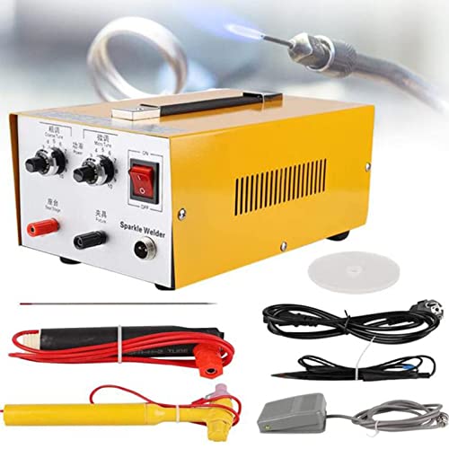 GAOMIN Jewelry Welding Machine,Pulse Spot Welder Pulse,Gold Silver Platinum Palladium Necklace Ring Jewelry Spot Welder,200/400w 220/110v 30/80A 0.5-1mm Welding Range,30A