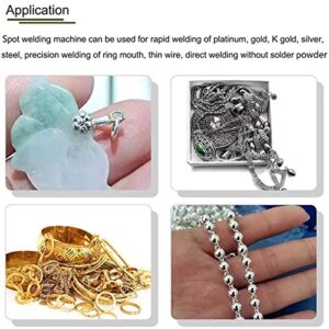 GAOMIN Jewelry Welding Machine,Pulse Spot Welder Pulse,Gold Silver Platinum Palladium Necklace Ring Jewelry Spot Welder,200/400w 220/110v 30/80A 0.5-1mm Welding Range,30A