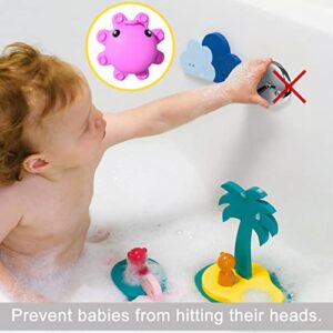 Bath Tub Overflow Drain Cover- Bathtub Drain Cover, Silicone Bathtub Overflow Cover with Suction Cup, Tub Overflow Drain Stopper Adds Inches of Water for Deeper Bath, Bathroom Accessories, Deep Pink