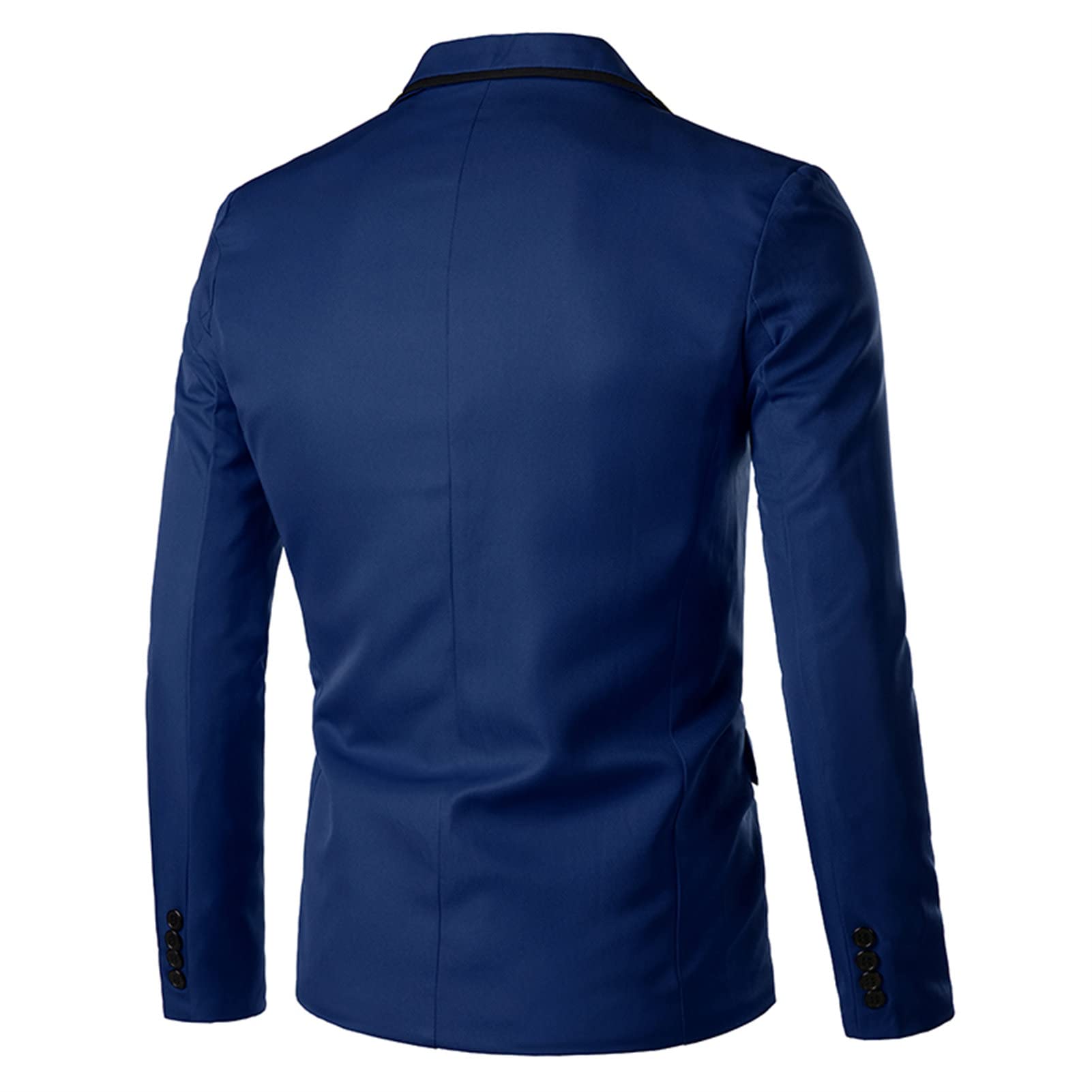 Men's One Button Casual Blazer Lightweight Slim Fit Business Daily Jacket Notched Lapel Party Dinner Sports Coat (Blue,X-Large)