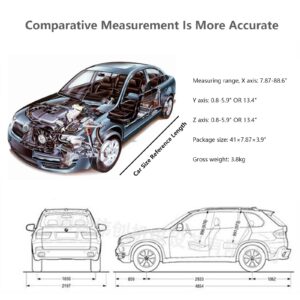 High Precision 2D Measuring System, Aluminum Alloy Universal Retractable Measuring Tool Tram Gauge Auto Body Frame Machine Repair Tool