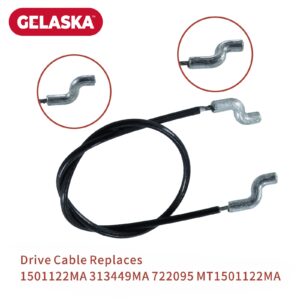 GELASKA 302565MA Rubber Auger Paddles with 55323MA Scraper Blade 1501122MA Cable 762259MA Cable Replaces 302565, 1687312YP, 1687312, 1687312SM, 723006 for Craftsman Murray Snapper 20" 21" Snowthrowers