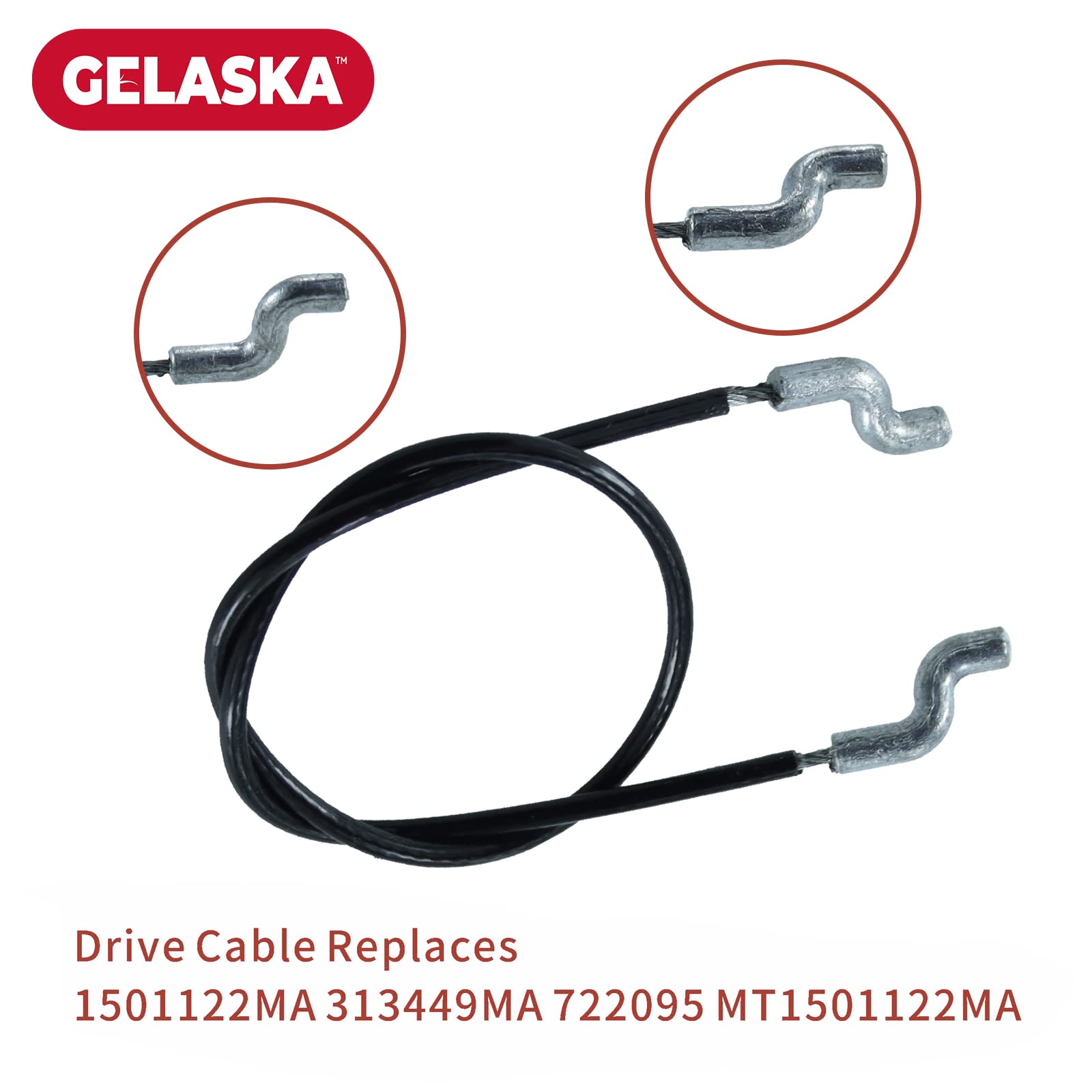 GELASKA 302565MA Rubber Auger Paddles with 55323MA Scraper Blade 1501122MA Cable 762259MA Cable Replaces 302565, 1687312YP, 1687312, 1687312SM, 723006 for Craftsman Murray Snapper 20" 21" Snowthrowers