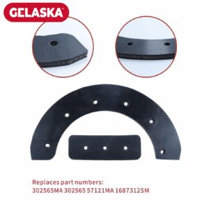 GELASKA 302565MA Rubber Auger Paddles with 55323MA Scraper Blade 1501122MA Cable 762259MA Cable Replaces 302565, 1687312YP, 1687312, 1687312SM, 723006 for Craftsman Murray Snapper 20" 21" Snowthrowers