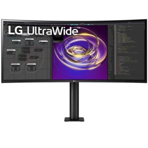 LG 34WP88CN-B 34" 21:9 Curved UltraWide QHD (3440 x 1440) PC Monitor Bundle with Deco Gear Mechanical Gaming Keyboard, Deco Gear Wired Gaming Mouse and Deco Gear Gaming Mouse Pad