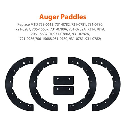 BOSFLAG 753-0613 Paddle Set with 954-0101A Belt 954-04032B Belt 946-0910A Cable Replaces MTD 731-0780, 731-0780A, 731-0781A, 731-0782, 7530613 for White Outdoor SB140, SB300, SB350, SB400 Snow Blowers