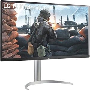 LG 32UP550N-W 32" UHD HDR Monitor with USB Type-C Bundle with Deco Gear Mechanical Gaming Keyboard, Deco Gear Wired Gaming Mouse and Deco Gear Gaming Mouse Pad