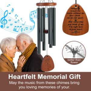 LITEYPP Sympathy Wind Chimes, Memorial Wind Chimes for Loss of a Loved One Prime, Bereavement Memorial Gifts/Grieving Sympathy Gift in Memory of Loved One Loss of Mother Father Pet Condolence 32Inch