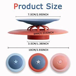 Musuger Shower Drain Stopper - Silicone Bathtub Drain Strainers, Hair Catcher Silicone Hair Stopper Shower Drain Covers, Easy to Install and Clean Suit for Bathroom Bathtub and Kitchen - 3 Pack