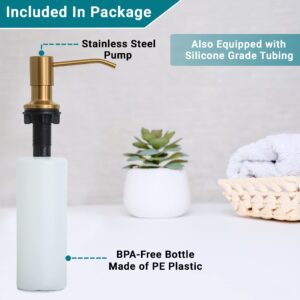 Strictly Sinks Liquid Soap Dispenser - Stainless Steel Dish Soap Dispenser, Refillable Kitchen Soap Dispenser for Kitchen Sink, Soap Dispenser Bottle with Stainless Steel Pump