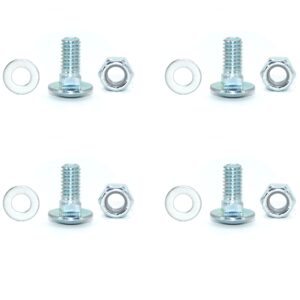 boaisdhy 4pk 710-0451 (5/16-18) 3/4" replacement skid shoe carriage bolt nuts and washers kit for mtd cub cadet 712-04063 784-5580 736-0242 snow blower