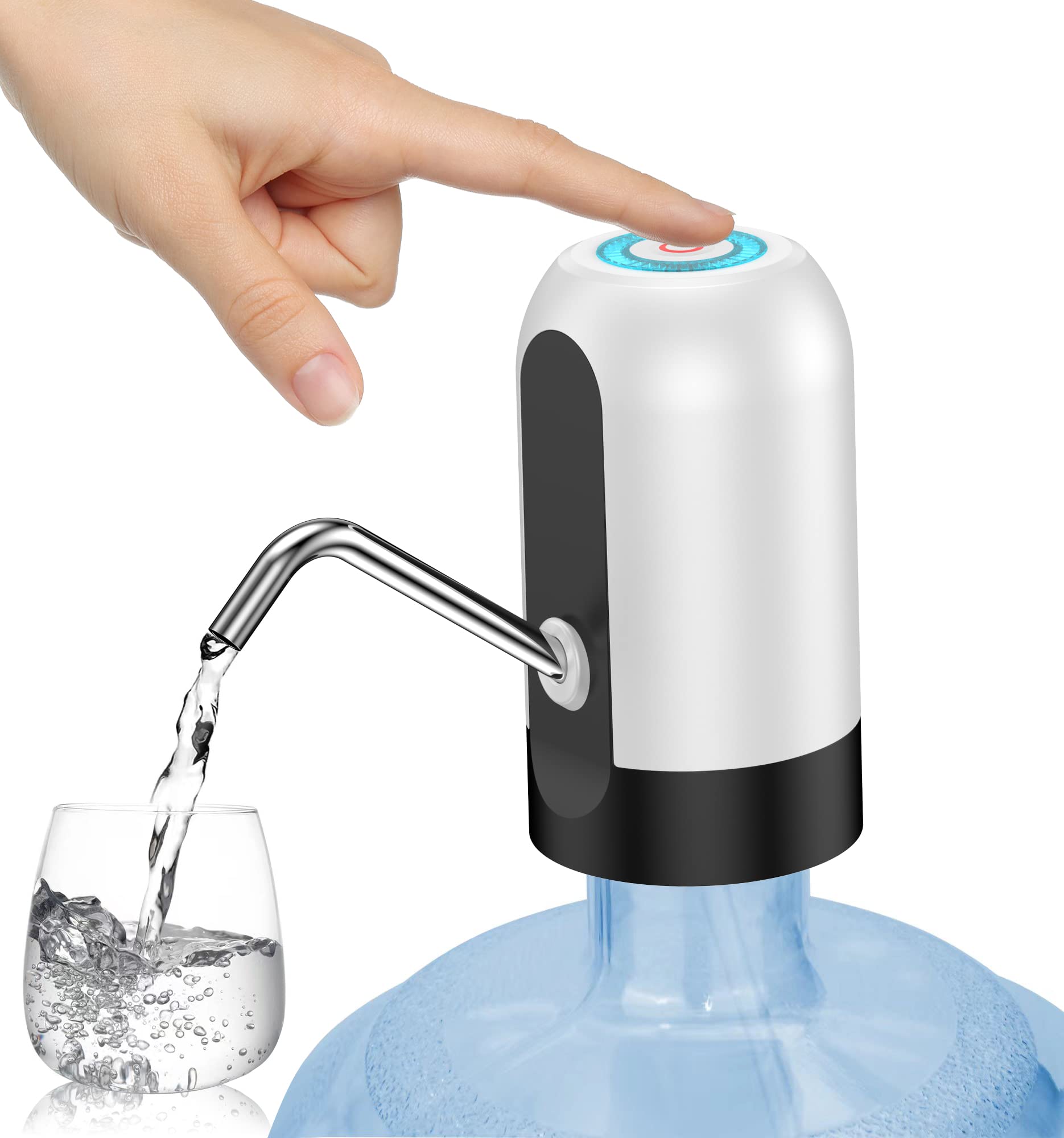 5 Gallon Water Bottle Dispenser USB Charging Automatic Drinking Electric Water Pump for Universal 3-5 Gallon Bottle Portable Water Dispenser Pump for Camping