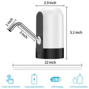 5 Gallon Water Bottle Dispenser USB Charging Automatic Drinking Electric Water Pump for Universal 3-5 Gallon Bottle Portable Water Dispenser Pump for Camping