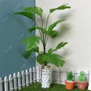 iland Miniature Dollhosue Accessories on 1 12 Scale, Mini Plants & Plant Hangers Set (Green Plants w/Wall Hooks 5pcs)