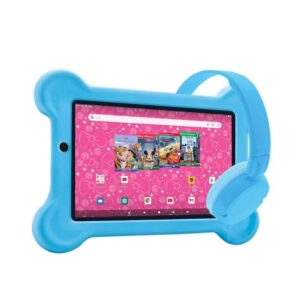 venturer small wonder 8" kids 32gb flash storage tablet with headphones - blue