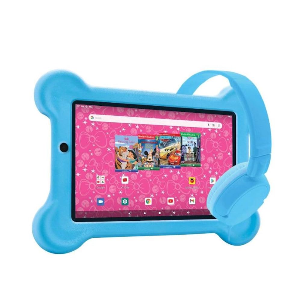 Venturer Small Wonder 8" Kids 32GB Flash Storage Tablet with Headphones - Blue