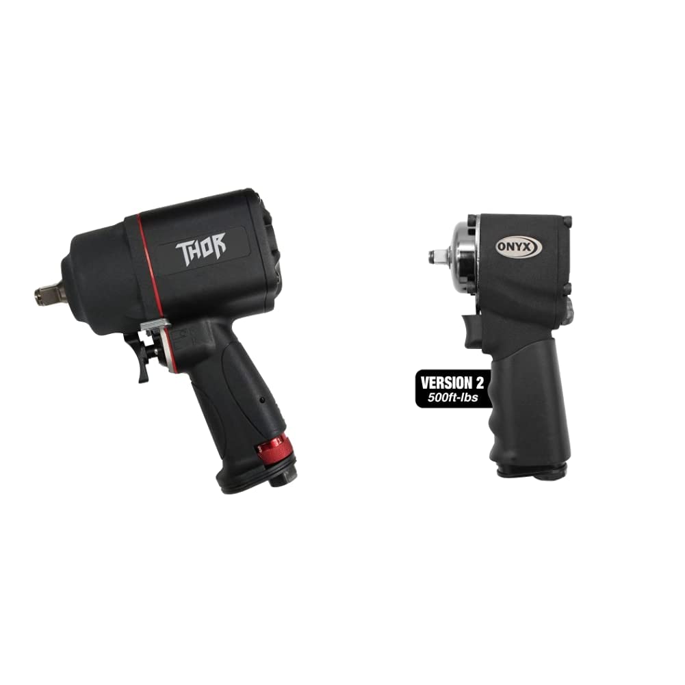 Astro Tools 1894 ONYX 1/2" "THOR" Impact Wrench & Astro Pneumatic Tool 1828 ONYX 3/8" Nano Impact Wrench v2 - 500ft/lb