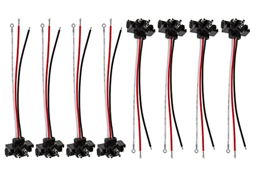 8 X Trailer Wiring, 3 Prong Pigtail Harness, 36DB Right Angle 3-Wire Pigtail Trailer Lights Plug Molded for Stop Turn Tail Sealed Round Oval Light Brake Backup Light