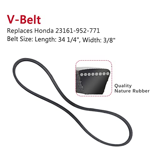 GELASKA HS35 Auger Rubber Paddles with 22431-727-013, 23161-952-771 V-Belt Replaces Honda 72521-730-003, 72552-730-003, 1003375, 1003391 for Honda HS35 A Snow Blowers