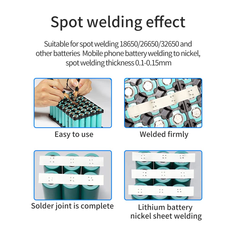 Spot Welder, Geevorks Battery Spot Welder 10 Gear Output Power Adjust, 5000W Spot Welding Equipment for Sopts Welding 18650/26650/32650 and 0.1~0.15mm Nickel Sheet