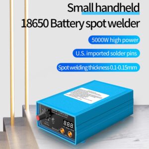 Spot Welder, Geevorks Battery Spot Welder 10 Gear Output Power Adjust, 5000W Spot Welding Equipment for Sopts Welding 18650/26650/32650 and 0.1~0.15mm Nickel Sheet