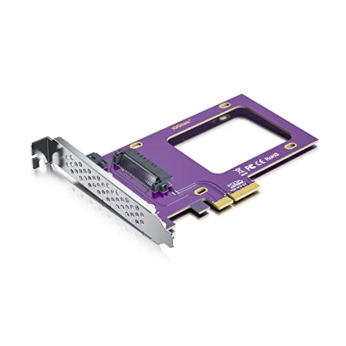 PCIe 3.0 to U.2 SFF-8639 Adapter, X4, for 2.5" U.2 NVMe SSD or 2.5" SATA SSD