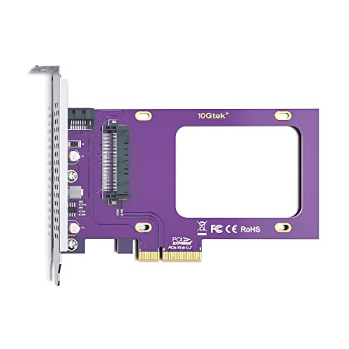 PCIe 3.0 to U.2 SFF-8639 Adapter, X4, for 2.5" U.2 NVMe SSD or 2.5" SATA SSD