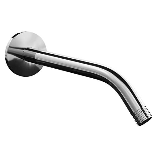 SparkPod Chrome High-Pressure Rain Shower Head + Matching 9" Shower Arm with Flange - 1-min Installation