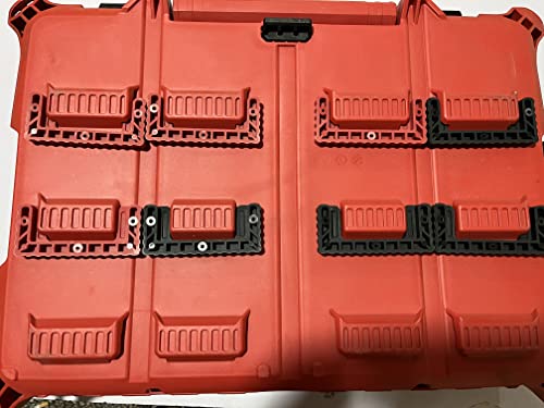 NyVoozy Milwaukee Packout Cleats, 16PCS Cleat 'n' Feet Cleats Compatible with Milwaukee Packout System, MountTool Box Storage System Anywhere (Red)