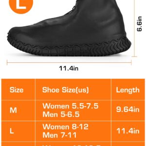 HTHOY&GOWY Shoe Covers Waterproof Silicone Rain Overshoes for Kids Men and Women