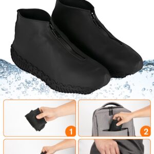 HTHOY&GOWY Shoe Covers Waterproof Silicone Rain Overshoes for Kids Men and Women