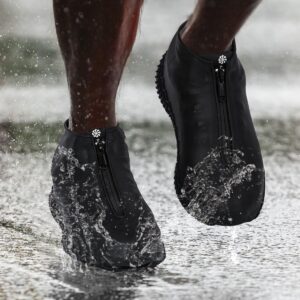 HTHOY&GOWY Shoe Covers Waterproof Silicone Rain Overshoes for Kids Men and Women