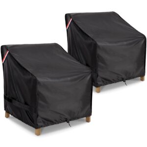 kylinlucky patio furniture covers waterproof for chairs, lawn outdoor chair covers fits up to 29 w x 30 d x36 h inches 2 pack black