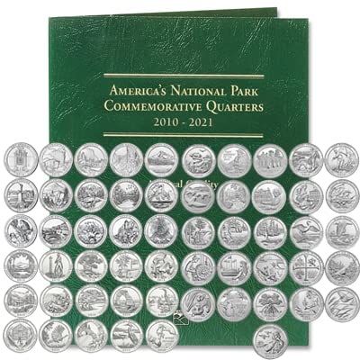 2010 P - 2021 P Mint Complete National Park Quarter Set in Littleton Coin Folder Uncirculated