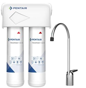 pentair freshpoint f2000-b2b 2-stage undersink water filtration system, pfas water filter, nsf certified to reduce pfoa/pfos