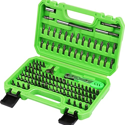 SWANLAKE 112PCS Security Bit Set Screwdriver Bit Set With Ratchet Wrench,Cr-V Steel