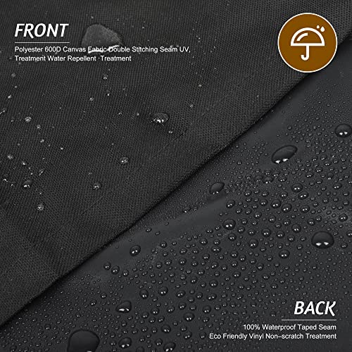 WRANZGAO Square Hot Tub Cover ，Heavy Duty 600D Polyester SPA Cover for Hot Tub，Outdoor Waterproof Hot Tub Cover，Windproof SPA Cover 85"(L) x 85"(W) x 20"(H), Black