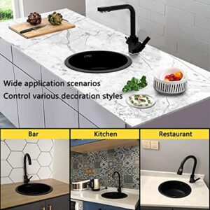 NOYHHAV kitchen sink stainless steel with black kitchen faucet Bar sink undermount/drop in Single basin kitchen sink Mini sink (12.5'', Gold)