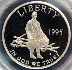 1995 s civil war commemorative proof half dollar - limited mintage - (1/2) us mint beautiful dcam