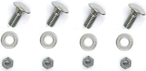set of 4 carriage bolts nuts for fits 784-5581a 784-5581a-0637 shave plate scraper bar (5/16-18)-5/8"